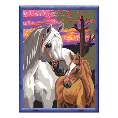 Pintura por números Cavalos ao Pôr-do-Sol – Ravensburger