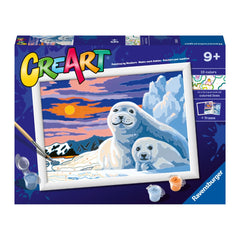 Pintura por Números Focas no Gelo – Ravensburger