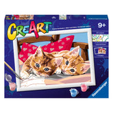 Pintura por números Gatinhos na Almofada – Ravensburger