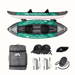 Kayak hinchable Aqua Marina LAXO-320 (320 x 90 cm) – 2 personas, estabilidad y comodidad en lagos y ríos