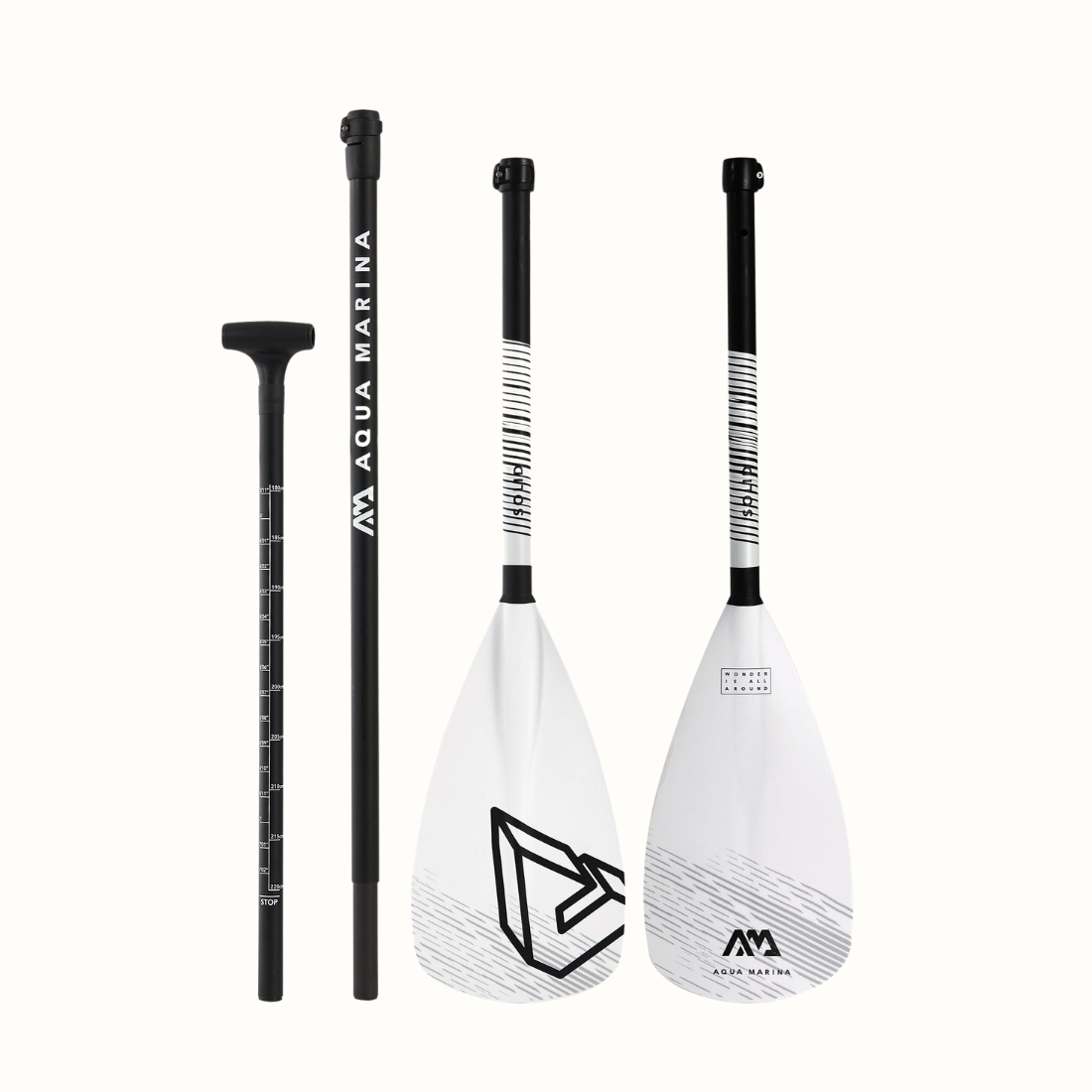 Desfrute de desempenho e conforto excecionais com o Remo Ajustável Solid de Fibra de Vidro para SUP da AQUAMARINA. Leve e fácil de manusear.