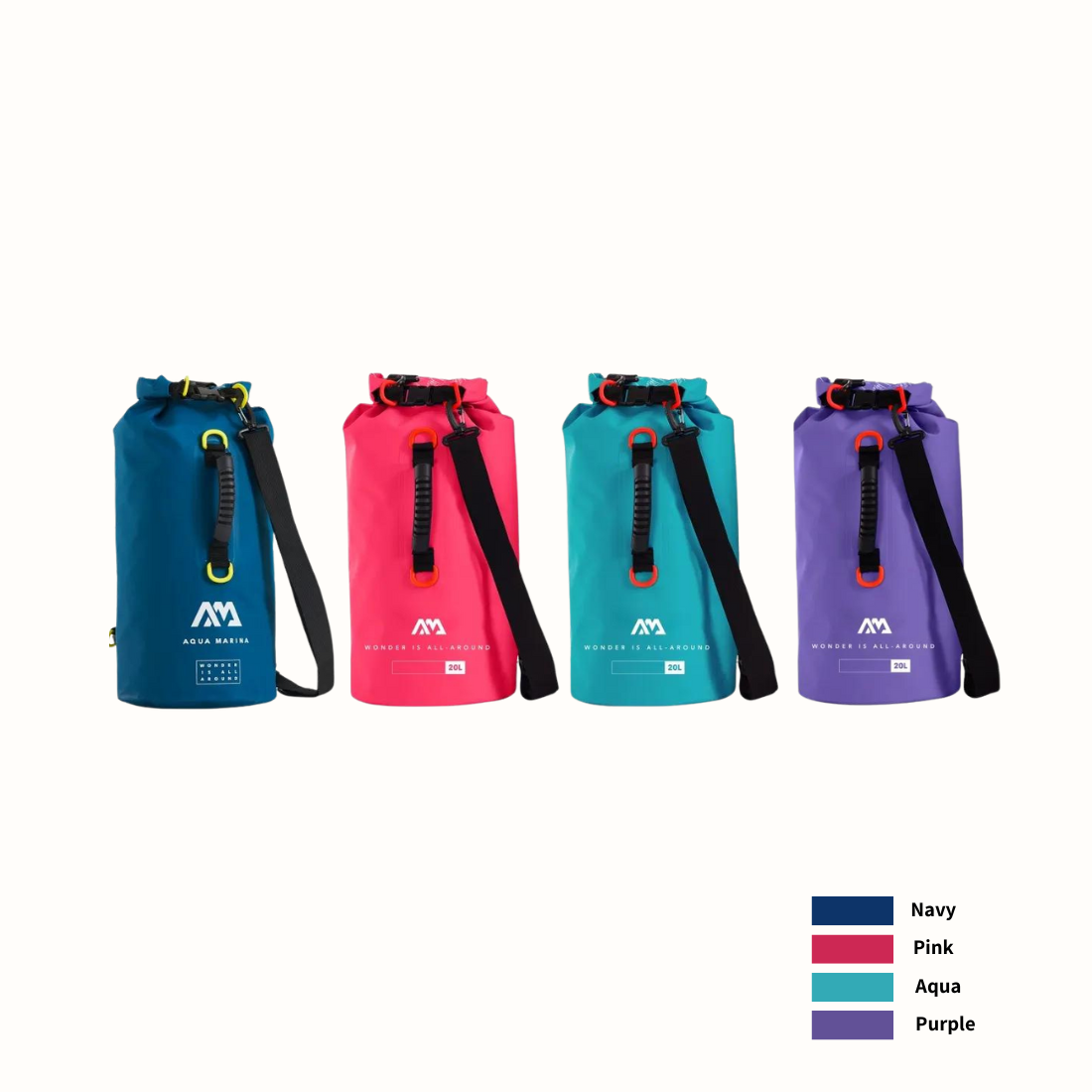 O Saco de Secagem de 20 Litros da AQUA MARINA é o parceiro ideal para as suas aventuras aquáticas.