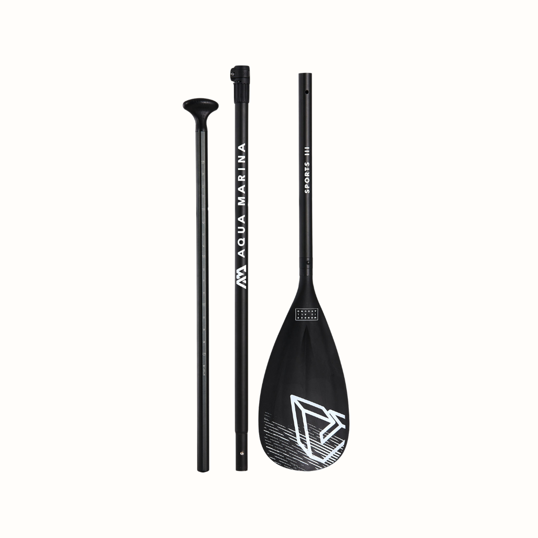 O Remo Ajustável Sports III de Alumínio para SUP da AQUA MARINA com um comprimento ajustável de 175 a 220cm em três peças, este remo é adaptável a diferentes alturas e preferências de remo