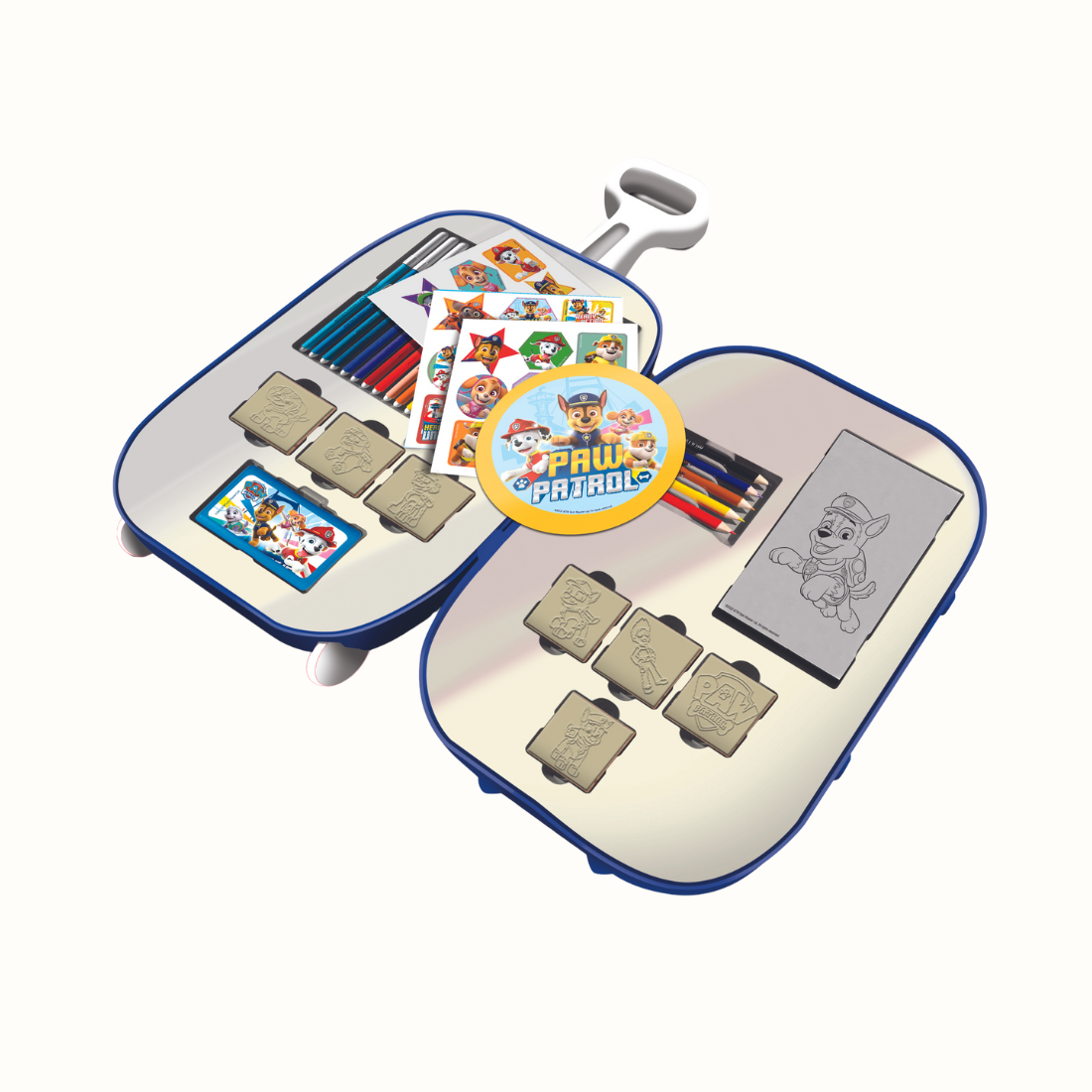 Prepare-se para uma viagem cheia de cor e diversão com o Trolley Kit de Carimbos da Patrulha Pata! Fabricado com os melhores materiais.