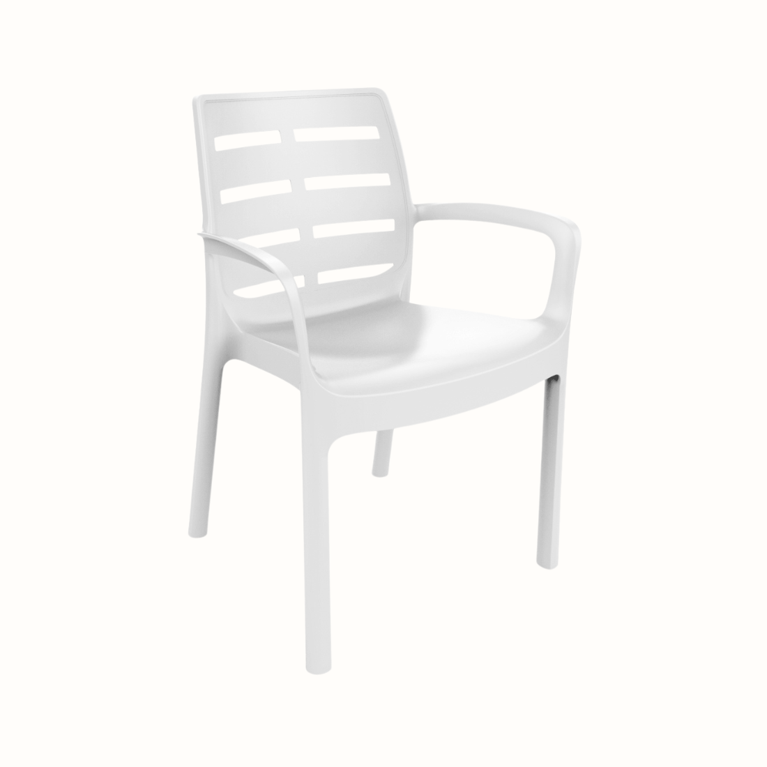 Conjunto de 4 Cadeiras Borneo white IPAE PROGARDEN (60.5x54x82cm)