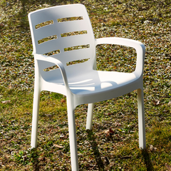 Conjunto de 4 Cadeiras Borneo White IPAE PROGARDEN (60.5x54x82cm)