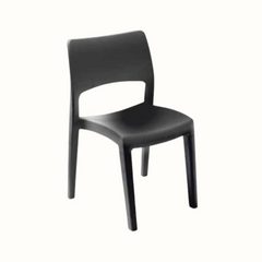 Silla de jardín IPAE PROGARDEN Klik Klak Antracita: comodidad, durabilidad, estilo y fácil montaje (50 x 51 x 82 cm)