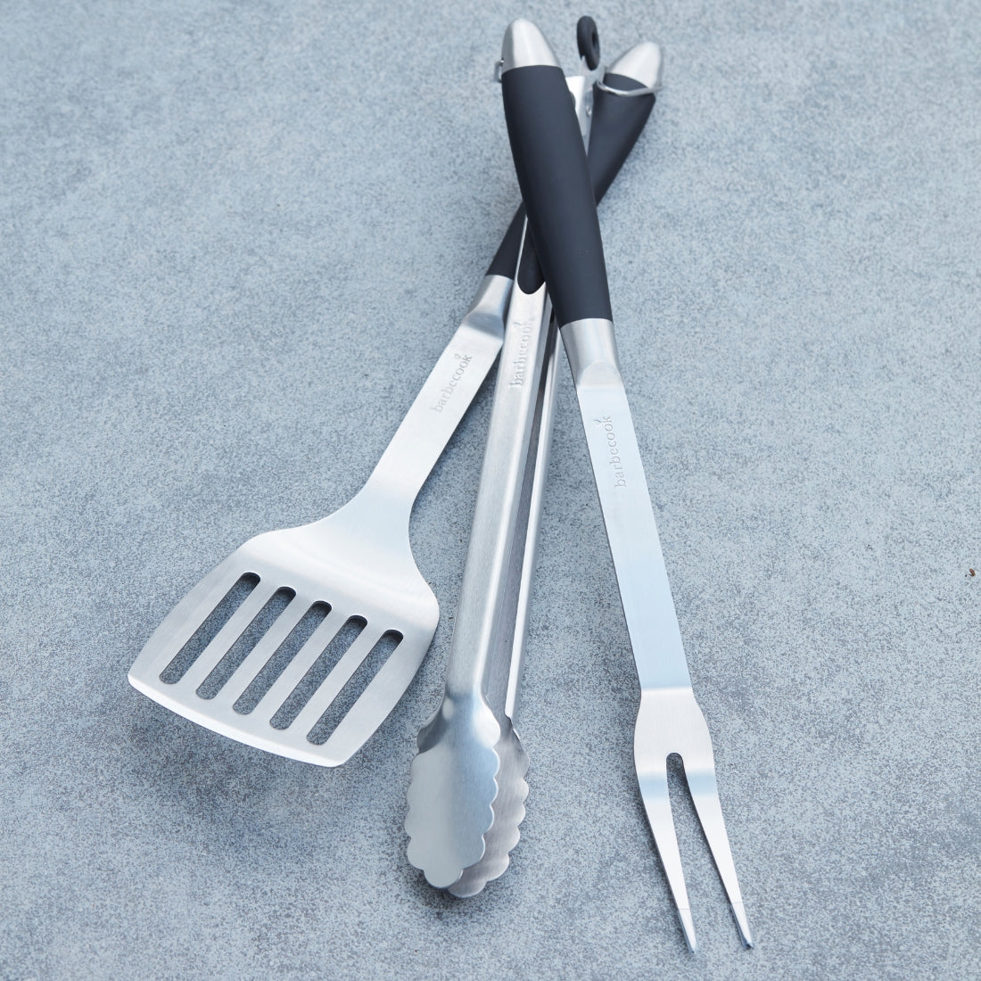Conjunto de acessóros para Barbecue em aço inoxidável pimenta (43cm) - BARBECOOK