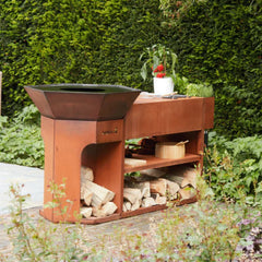 Ilha Nestor Grelhador a lenha (190x55x100cm) - BARBECOOK