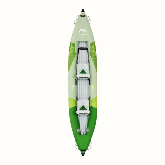 O Caiaque Betta-412 da AQUA MARINA para 2 pessoas. Estes caiaques são ideais para viagens fáceis de fim de semana ou para passear nos lagos e rios perto de uma casa de campo. Compre já!