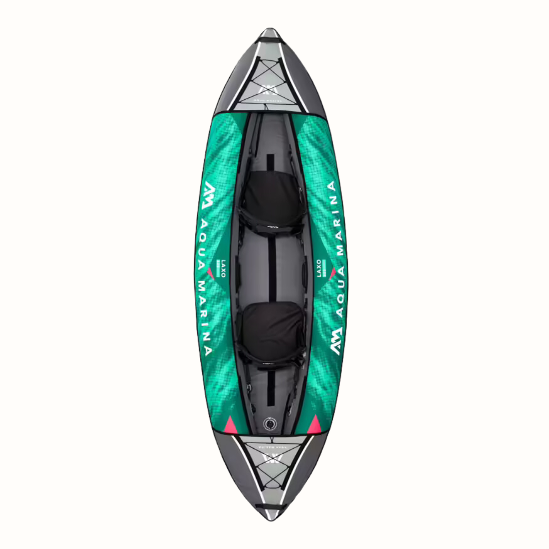 O Caiaque Laxo-320 da AQUA MARINA para 2 pessoas, ideal para explorar lagos e rios suaves, oferecendo um equilíbrio de estabilidade e rastreamento.