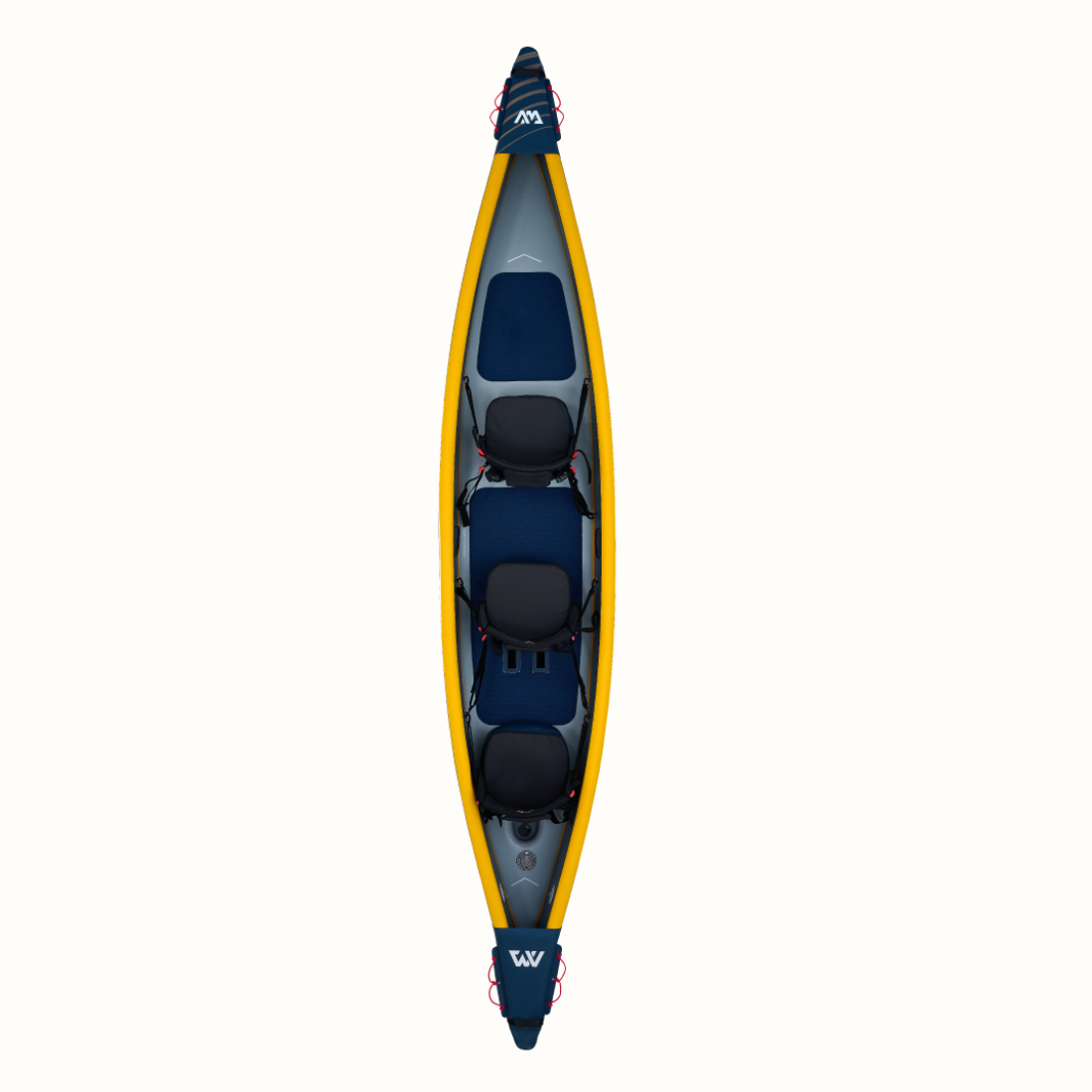 O Caiaque Tomahawk Air-C para 3 pessoas da AQUA MARINA. Esta linha de água longa, ultra-estável e rígida, é óptima para exploradores.