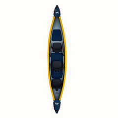 O Caiaque Tomahawk Air-C para 3 pessoas da AQUA MARINA. Esta linha de água longa, ultra-estável e rígida, é óptima para exploradores.