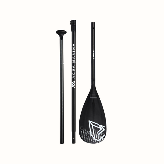 O Remo Ajustável Sports III de Alumínio para SUP da AQUA MARINA com um comprimento ajustável de 175 a 220cm em três peças, este remo é adaptável a diferentes alturas e preferências de remo