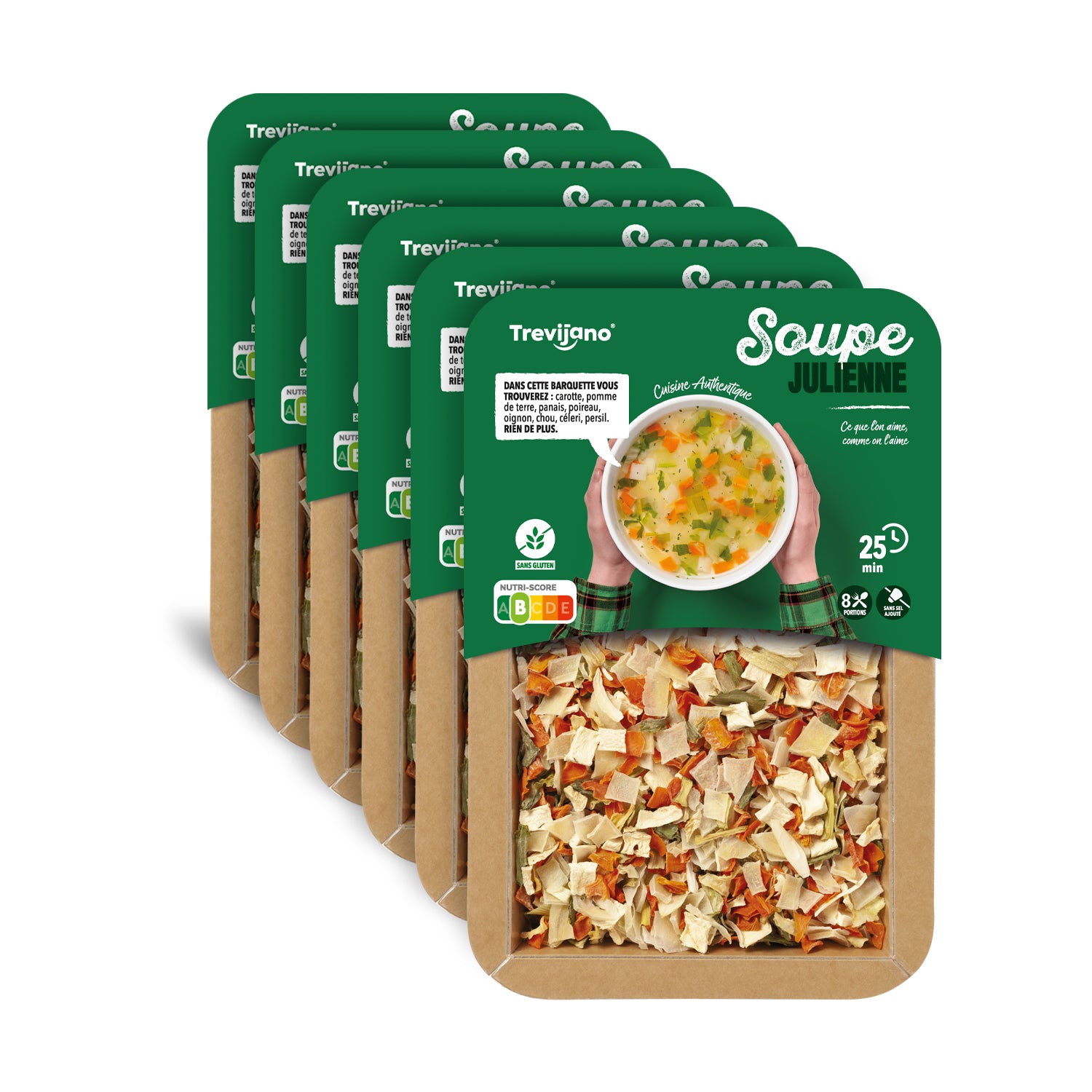 Pack de 6 Bandejas de Sopa Juliana - TREVIJANO