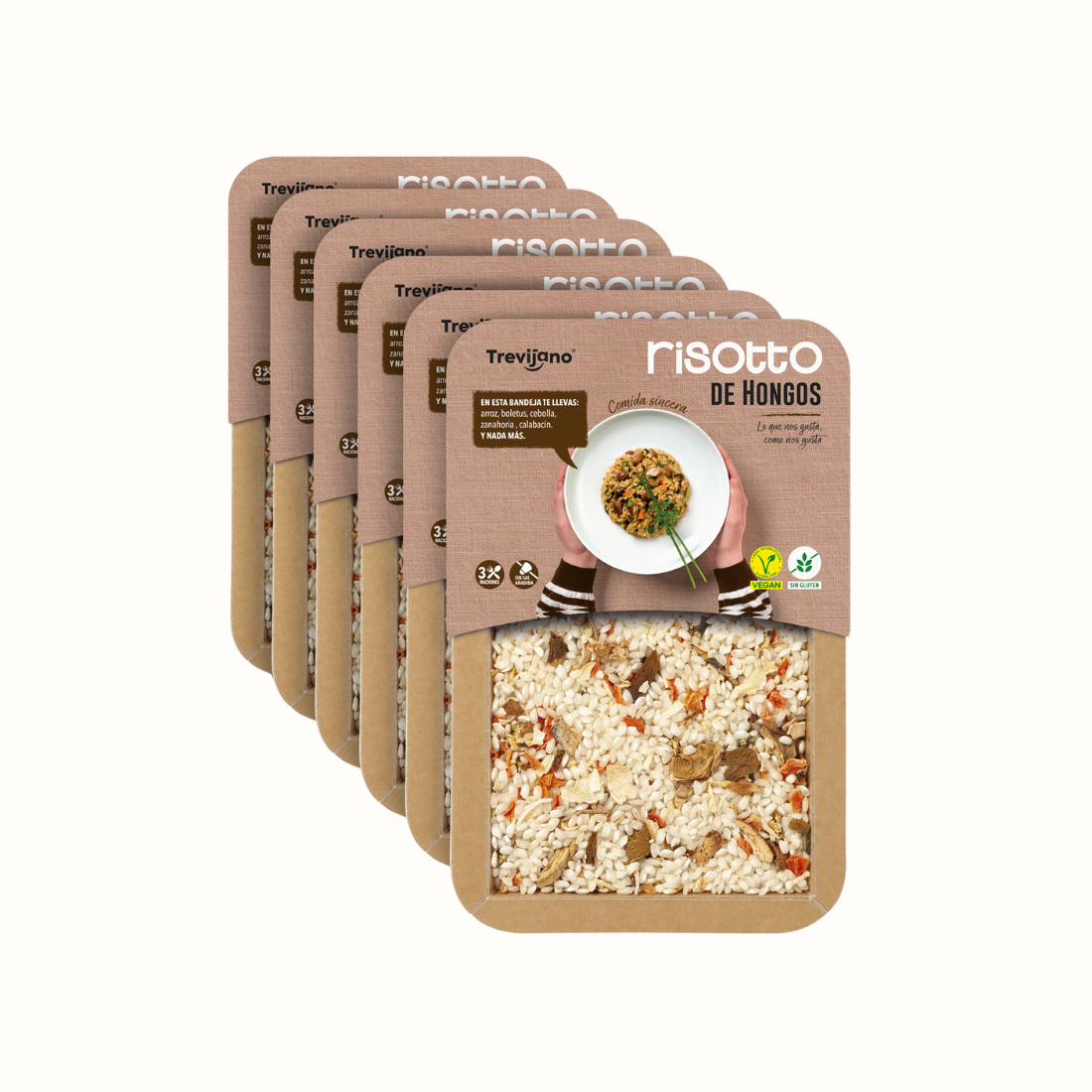 Pack de 7 Bolsas de Risoto de Cogumelos  - TREVIJANO