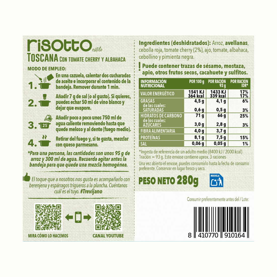 Pack de 7 Bolsas de Risoto Toscana - TREVIJANO