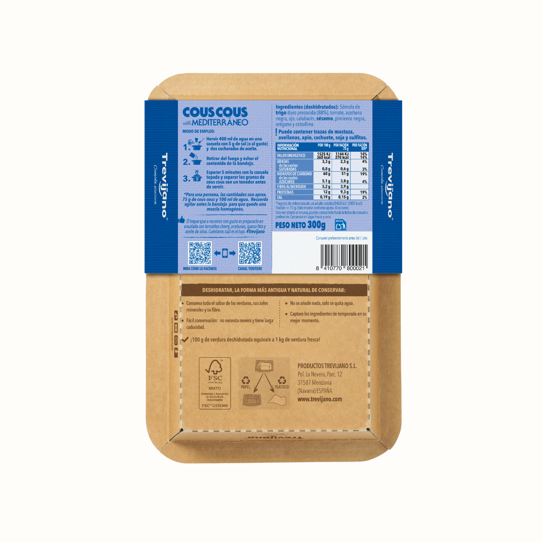 Pack de 7 Bolsas de Cuscuz Mediterrânico - TREVIJANO