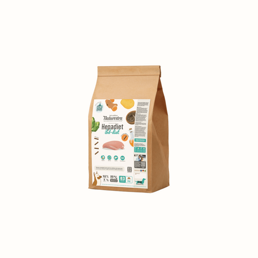 Naturextra Hepadiet Mini 5 kg Alimento seco para perros: hipoalergénico, sin gluten, ideal para perros mini sensibles con problemas hepáticos o renales