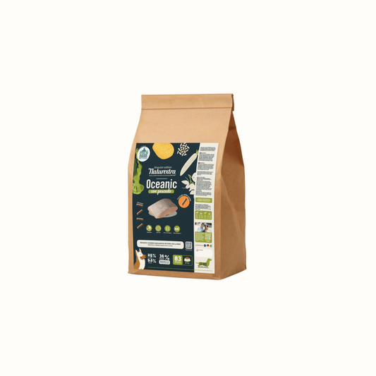 Pienso seco para perros Naturextra Oceanic Mini de 5 kg: monoproteico, hipoalergénico, sin gluten e ideal para todas las razas de perros mini