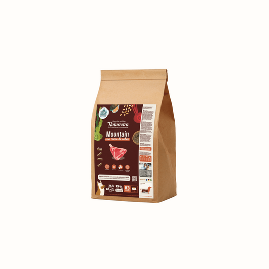 Alimento seco para perros Naturextra Mountain Goat: hipoalergénico, sin gluten e ideal para perros con problemas digestivos y alergias alimentarias