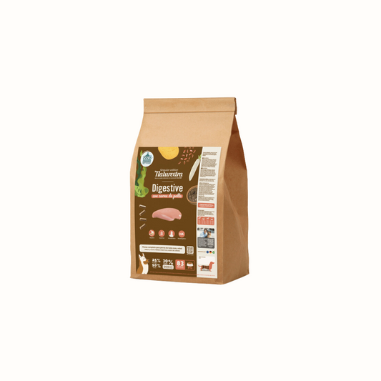 Pienso seco Naturextra Digestive para perros: monoproteico, sin gluten e ideal para perros con sensibilidad digestiva e intolerancias alimentarias