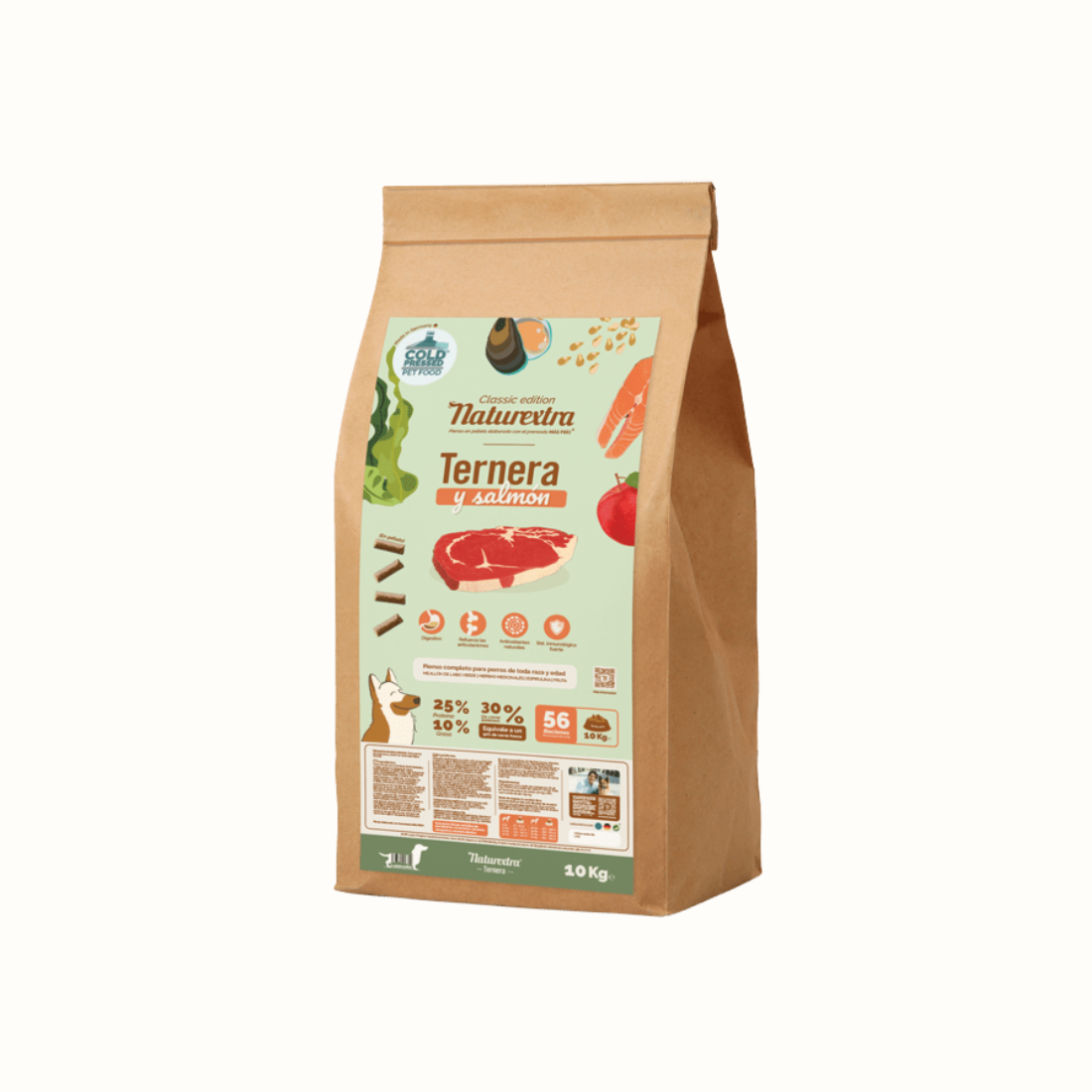 Ração Seca de Charolesa e Salmão para Cães - Naturextra