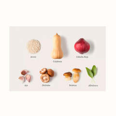 Risotto Outono: Desfrute do sabor dos cogumelos boletos e shitake para uma experiência culinária que celebra a magia do Outono.