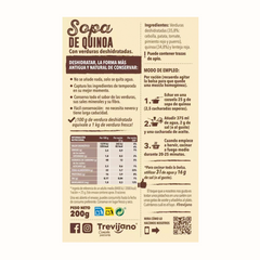 Sopa de Quinoa Vegan: Preparado de vegetais desidratados. Ingredientes 100% naturais. Preparação rápida e fácil.