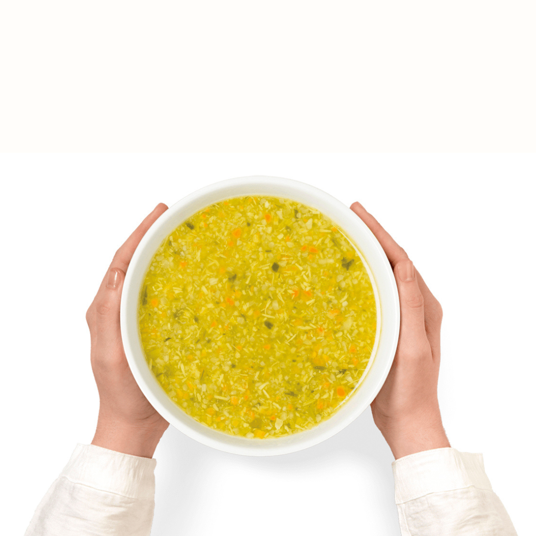Sopa Tailandesa Vegan: Preparado de vegetais desidratados. Sabores exóticos da Tailândia em minutos. Preparação rápida.